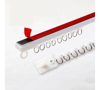 Binario per tenda autoadesivo, per camper e bagno, 1,7 m, senza trapano, montaggio a soffitto o a parete, ideale per uso domestico