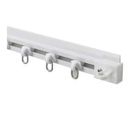 Binario per tenda autoadesivo, senza trapano, facile da installare, montaggio a soffitto o parete, asta per tende a scorrimento laterale, perfetta per decorare la casa
