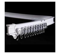 Binario per tenda curvo bianco, 2,5 m, montaggio a soffitto per divisori, tende da doccia, a forma di L e U-Bay, uso camper (caricamento dall'alto)