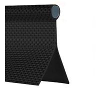 Binario per tenda da 3 metri, 8 mm, doppia falda nera in PVC con anima in PVC Ka-der striscia di perline per camper, roulotte, tende da campeggio, accessori esterni