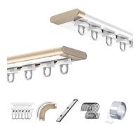 Binario per tenda da soffitto 3,2 m, in lega di alluminio, autoadesivo, divisorio diritto per la privacy, per camera da letto, bianco, 3,2 m, facile da installare