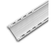 Binario per tenda da soffitto a doppia fila, montaggio a soffitto, per soggiorno, camera da letto, ospedale, facile da installare (bianco, punzonatura, 0,6 m)