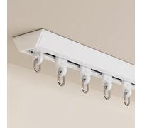 Binario per tenda da soffitto a forma di V, autoadesivo, in alluminio, per soggiorno, camera da letto, doccia, facile da installare, lunghezza 2,7 m, soluzione SpaceSing