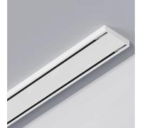 Binario per tenda da soffitto da 1,2 m, 1,8 m, 2,4 m, 3,7 m, 4,9 m, bianco - asta scorrevole per tende e veli, perfetta per porte scorrevoli in vetro (2,4 m)