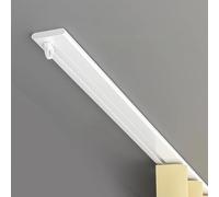 Binario per tenda da soffitto, in alluminio, ultra sottile, 1,2 m, con guide silenziose per doccia e finestre, montaggio invisibile ed elegante