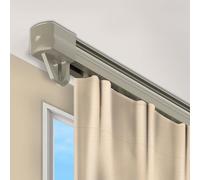 Binario per tenda da soffitto in lega di alluminio con design migliorato del terminale, elegante asta divisoria per stanze, 600 cm/4 x 150 cm (champagne), soluzione semplice ed elegante per la