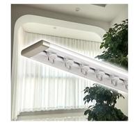 Binario per tenda da soffitto in lega di alluminio leggero, resistente, 12 m, con ganci e clip per doccia camper, uso esterno, soluzione versatile per tende bianche