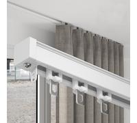 Binario per Tenda da soffitto Invisibile ad Alta Resistenza - Binario Spesso 2 mm per Un Funzionamento Fluido - Asta Doppia Bianca - Perfetto per Un Arredamento Moderno e soluzioni salvaspaz