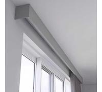 Binario per Tenda da soffitto - Pannello in Lega di Alluminio per Arredamento casa e Ufficio, Asta Dritta per Tenda, Grigio, 350 cm/11,5 Piedi - Elegante Copertura per Asta per Tenda