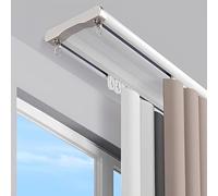 Binario per tenda da soffitto resistente, 5,5 m, set di guide doppie per divisori, soluzione per la privacy, per soggiorno, camera da letto, doccia, facile installazione