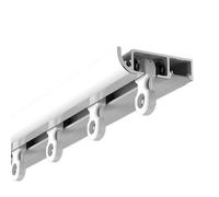 Binario per tenda da soffitto resistente, asta divisoria per stanze, 9,8 m, guida scorrevole bianca per privacy, montabile in 13-81 cm, funzionamento silenzioso per spazi aperti