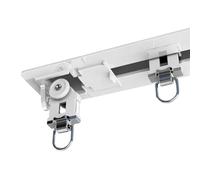 Binario per tenda da soffitto, ultra sottile, bianco, 2,8 m, in alluminio, con puleggia e accessori, sistema a scorrimento singolo per un funzionamento fluido