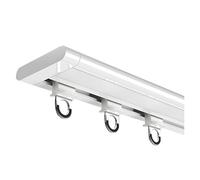 Binario per tenda da soffitto ultra sottile, binario invisibile per soggiorno e camera da letto, facile installazione, divisorio per stanza, 1,8 m (2 x 90 cm), bianco, soluzione decorativa per la casa