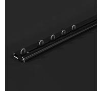 Binario per tenda da soffitto ultra sottile, installazione invisibile, singola guida in alluminio per divisorio e tende da doccia - 2,3 m nero, design elegante e salvaspazio