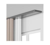Binario per tenda doppia montato a soffitto - Sistema a doppio binario silenzioso con rulli nascosti - Giunzione fluida per divisorio, oscurante, mantovana(Gray,4.1m/13.5ft)