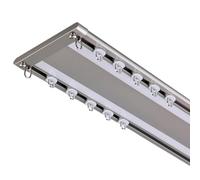 Binario per tenda doppio ultra sottile, 280 cm, in alluminio, colore champagne, regolabile, 6 mm, ideale per soggiorno e camera da letto, divisorio elegante per la casa