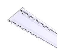 Binario per tenda doppio ultra sottile regolabile 370 cm2Layer alluminio binario da soffitto per soggiorno e camera da letto bianco 6 mm si adatta a spazi 100330 cm