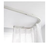 Binario per tenda flessibile, 3,4 m, regolabile, montaggio a parete e soffitto, guida curva per soggiorno, camera da letto, armadi, lunghezze personalizzabili per una maggiore privacy e stile
