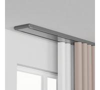 Binario per tenda flessibile in alluminio con sistema di pulegge silenzioso facile da installare per padiglioni a baia e camere da letto (grigio, 3,6 m) - perfetto per l'arredamento della casa.