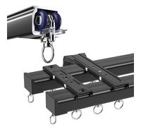 Binario per tenda in alluminio, 380 cm, doppio binario per montaggio a soffitto o a parete, include alianti, ideale per uso domestico, divisorio in stile francese (3,8 m)