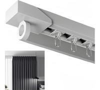 Binario per tenda in alluminio resistente con ganci a rullo, guida singola di lusso per soggiorno, camera da letto, divisorio, facile installazione e decorazione elegante per la casa