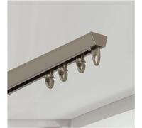 Binario per tenda in lega di alluminio, montaggio a soffitto, sistema nano silenzio per una scorrevolezza fluida e silenziosa, tenda regolabile per finestra a bovindo, 7,9 / 7,9 m (champagne)