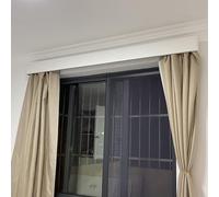 Binario per tenda liscio con staffe antiruggine per cornice finestra montaggio a parete bianco 200 cm perfetto per la decorazione della casa e facile installazione