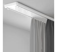 Binario per tenda silenzioso a doppio strato con pulegge e estremità regolabili, 220 cm, facile installazione per soluzioni versatili per la decorazione della casa