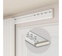 Binario per tenda silenzioso, ultra sottile, 6 mm, in alluminio, per montaggio a soffitto o parete, scorrevole, lunghezza 1,70 m, ideale per uso domestico e ufficio