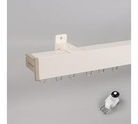 Binario Per Tenda Singolo Oscurante Silenzioso Da Soffitto O Da Parete Asta Per Tende Per La Separazione Degli Ambienti, Caravan, Balcone, Ufficio, 70-300 Cm(White-B-Wall,250cm)