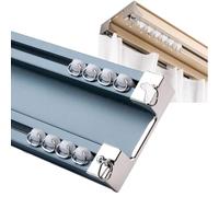 Binario Per Tende A Doppia Fila, Binari Per Tende Da Soffitto Silenzioso, 60/120/180/250/350/460/500/680cm Binario Per Soffitto Adatto Per Soggiorno Bagno divisorio(Blue,3.7m)