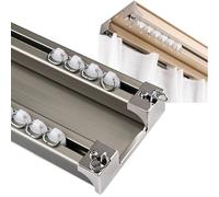 Binario Per Tende A Doppia Fila, Binari Per Tende Da Soffitto Silenzioso, 60/120/180/250/350/460/500/680cm Binario Per Soffitto Adatto Per Soggiorno Bagno divisorio(Gray,3.1m)