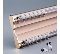 Binario per tende a doppio binario per montaggio a soffitto o parete, resistente, per soggiorno, camera da letto, ospedale, facile da installare (rosa ciliegia, 3,3 m)