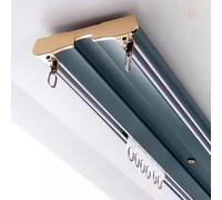 Binario per tende a doppio binario per montaggio a soffitto o parete, resistente, per soggiorno, camera da letto, ospedale, facile da installare (1,6 m)