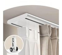 Binario per tende a doppio binario per soggiorno, camera da letto, cucina, 3,1,8 m, bianco durevole e versatile
