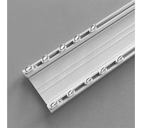 Binario per tende a doppio binario ultra sottile, montaggio a soffitto, 230 cm, asta congiunta, per camper e ospedali, soluzione per la privacy, finitura bianca