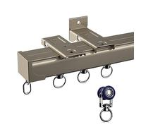 Binario per tende a scorrimento, Bendable Curtain Track For Bay Window, 3Ft-20Ft Straight Track/curved Track(Metallic-single Track,6m)