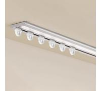 Binario Per Tende A Soffitto 1 2 3 4 5 6metri In Alluminio Binario Tenda Soffitto Divisorio Per Tende Arricciate Binari Scorrevoli Barre Tende Del Silenzio Delle Rotaie Della(Gray,5.2m/17.1ft)