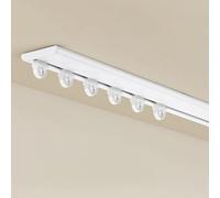 Binario Per Tende A Soffitto 1 2 3 4 5 6metri In Alluminio Binario Tenda Soffitto Divisorio Per Tende Arricciate Binari Scorrevoli Barre Tende Del Silenzio Delle Rotaie Della(White,1.8m/5.9ft)