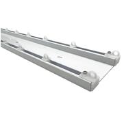 BINARIO PER TENDE A SOFFITTO BIANCO DOPPIO BASTONE TENDA O SCORRITENDA ALLUMINIO