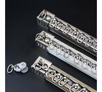 Binario per Tende a Soffitto Completo di Accessori per il Fissaggio, Balcone Scorrevole Bastone Tende, per Finestre, Camere da Letto (Montaggio a Soffitto Predefinita)(Gold,5m/16.4FT(4 * 1.25m))