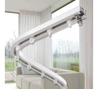 Binario per Tende A Soffitto Divisore per Tende Ospedaliere Set di Binari per Tende A Forma di L/u con Montaggio A Soffitto, Sistema di Binari per Tende Scorrevoli Pieghevoli Flessibili, Ca