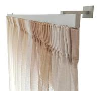 Binario per tende a soffitto e parete binari in alluminio acciaio satinato o lucido con scorrevoli da interno bastone su misura moderni scorrimento movimento manuale strappo zineffa