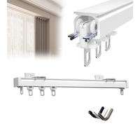 Binario per Tende A Soffitto In Alluminio, Binario Per Tende A Muro con Rullo Sistemas Di Binari, Scorrevoli Scorritenda Bastoni Tende, Adatto per Divisori Di Docce E Vetrate ( Color : C , Size : 1.5m