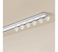 Binario Per Tende A Soffitto In Alluminio Tende Del Silenzio Delle Rotaie Della Binario Tenda Soffitto 100 200 270 350 400 500 600cm Kit Binario A Soffitto Per Divisorio Finestra(Gray,1.3m/4.3ft)