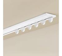 Binario Per Tende A Soffitto In Alluminio Tende Del Silenzio Delle Rotaie Della Binario Tenda Soffitto 100 200 270 350 400 500 600cm Kit Binario A Soffitto Per Divisorio Finestra(White,3.2m/10.5ft)