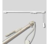 BINARIO PER TENDE A SOFFITTO/PARETE BASTONE ALLUMINIO BIANCO LINEARE E CON CURVE