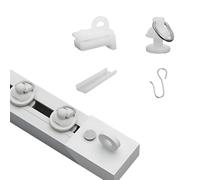 Binario per Tende Autoadesivo, Bastone Tende Soffitto per Finestre, Senza Trapano, Riloga Scorritenda Silenzioso per Divisorio Camper Gazebo, Facile da Installare, 40-400cm(Soffitto,250cm/8.2FT)