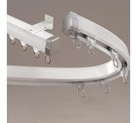 Binario per tende curvo, a forma di U e L, 2,1 m, sistema di binario divisorio per tende, soluzione flessibile per la decorazione della casa