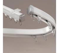 Binario per tende curvo, a forma di U e L, per divisori, 3,4 m, bianco, regolabile, facile da installare, perfetto per l'arredamento della casa